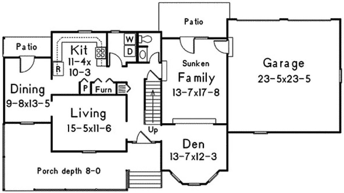 Main Floor Plan for House Plan #632622