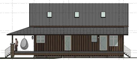 Right Elevation for House Plan #761122