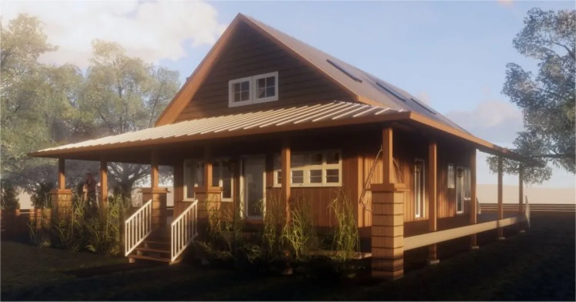 Full Rendering for House Plan #761122