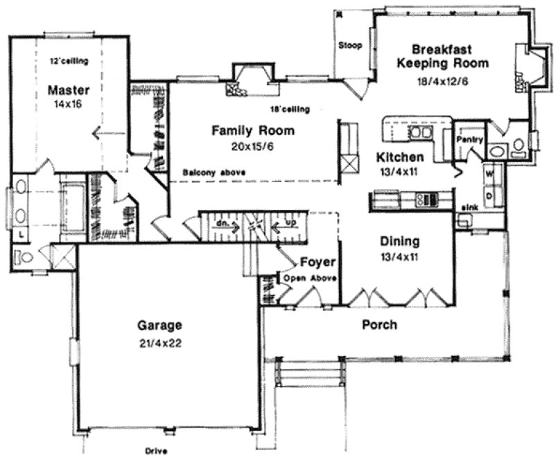 Main Floor Plan for House Plan #119562