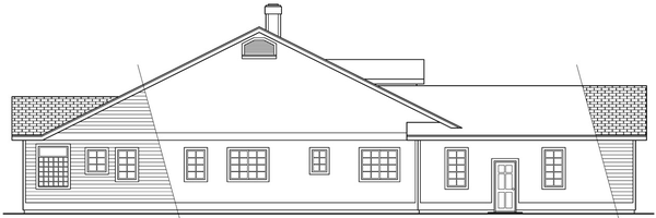 Left Elevation for House Plan #345412
