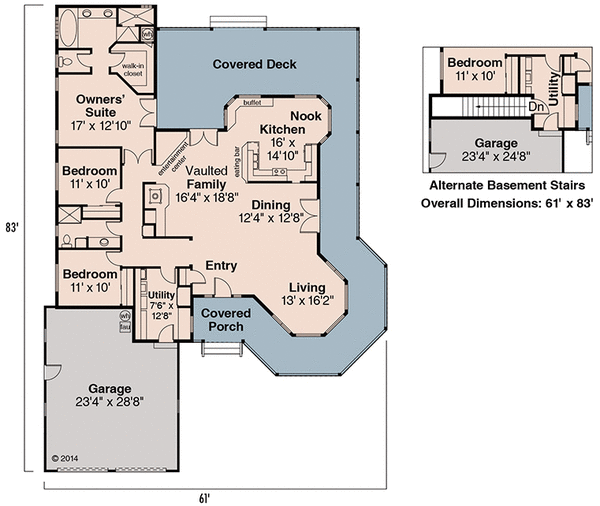 Main Floor Plan for House Plan #345412