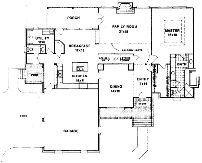 Main Floor Plan for House Plan #114072