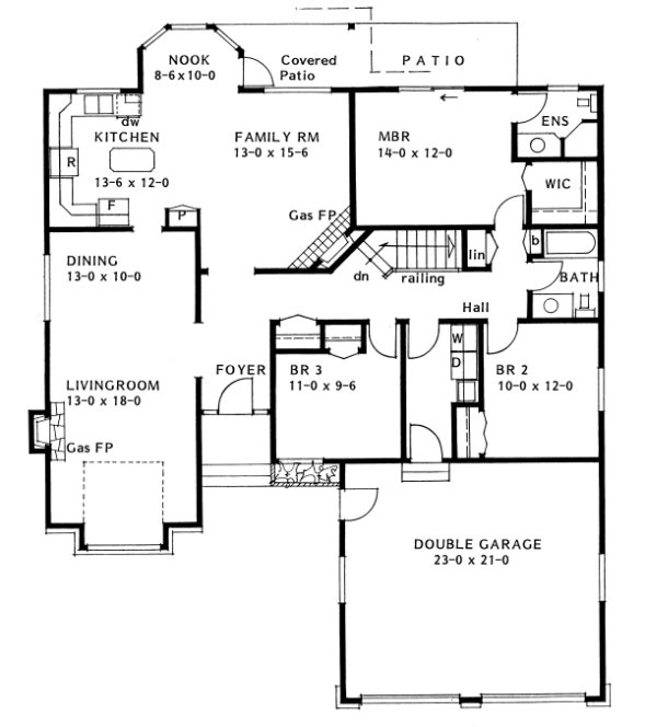 Main Floor Plan for House Plan #220201