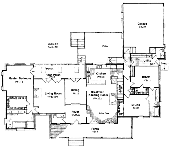 Main Floor Plan for House Plan #118892