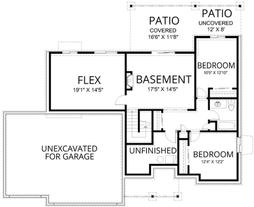 Basement Plan for House Plan #803062