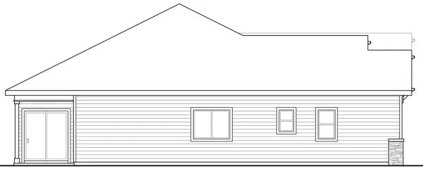 Left Elevation for House Plan #348881