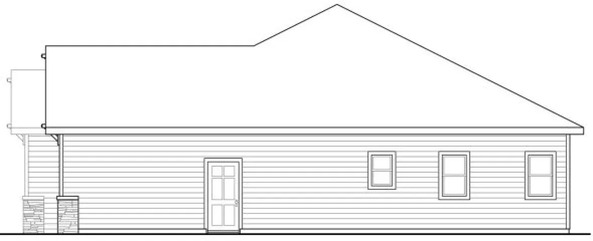 Right Elevation for House Plan #348881