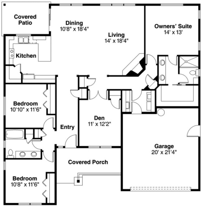 Main Floor Plan for House Plan #348881