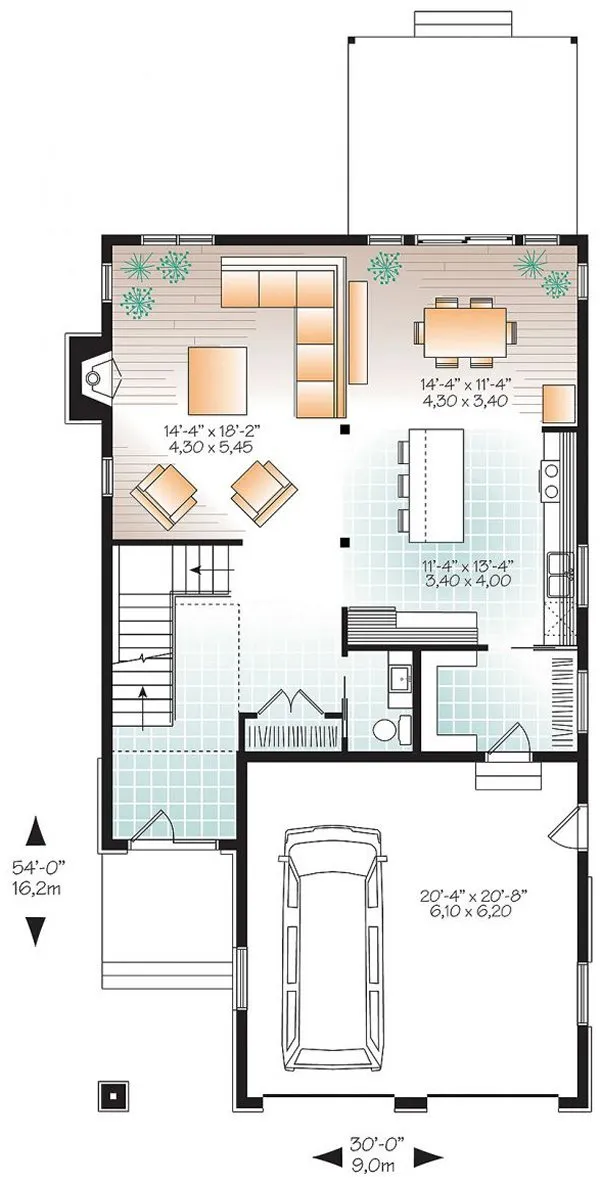 Main Floor Plan for House Plan #149883
