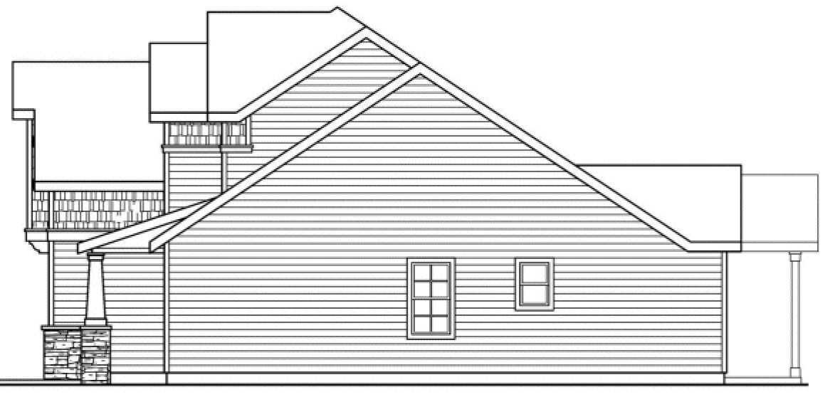 Right Elevation for House Plan #348322