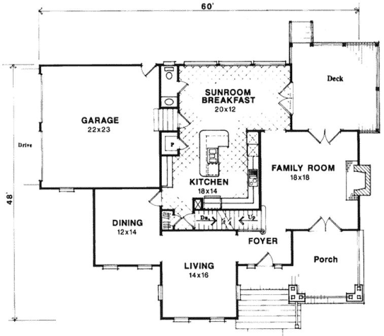 Main Floor Plan for House Plan #113103