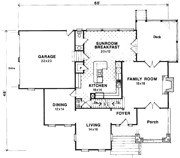 Main Floor Plan for House Plan #113103