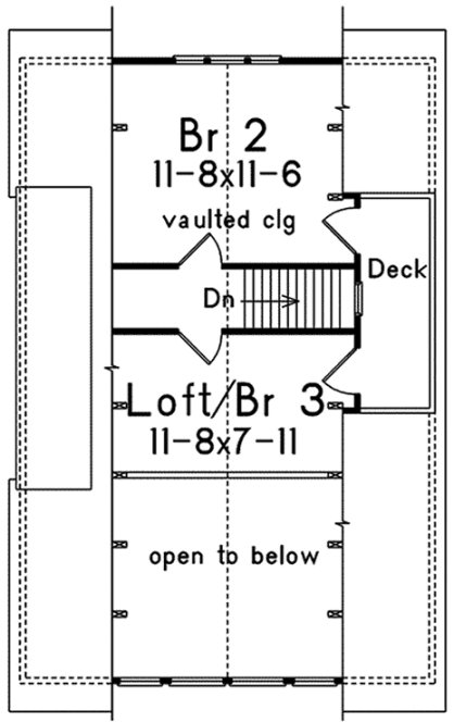 Second Floor Plan for House Plan #634221