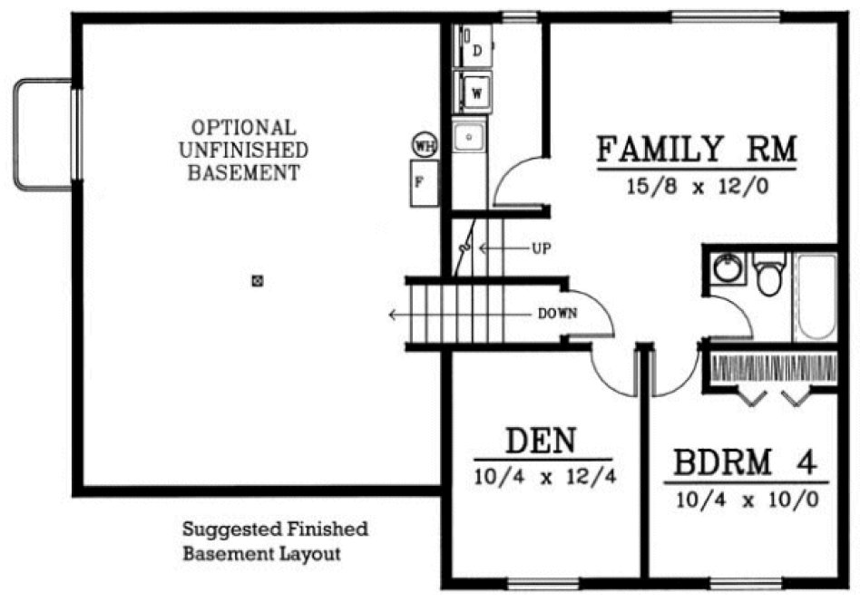 Basement Plan for House Plan #234222