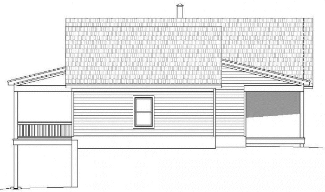 Left Elevation for House Plan #690561