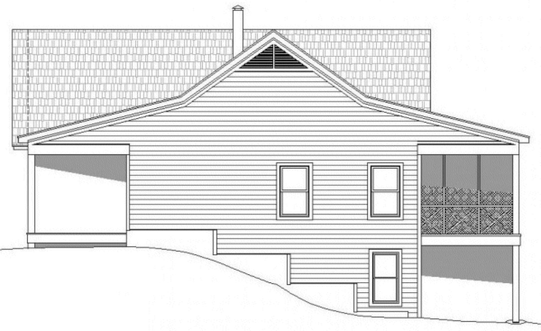 Right Elevation for House Plan #690561