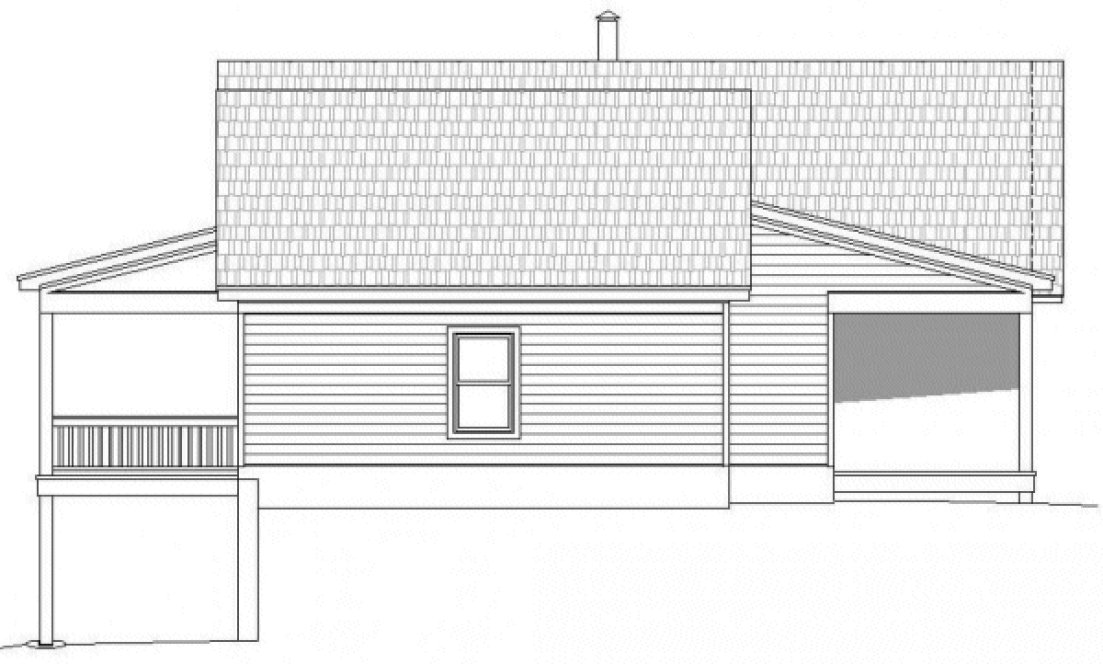 Left Elevation for House Plan #691561