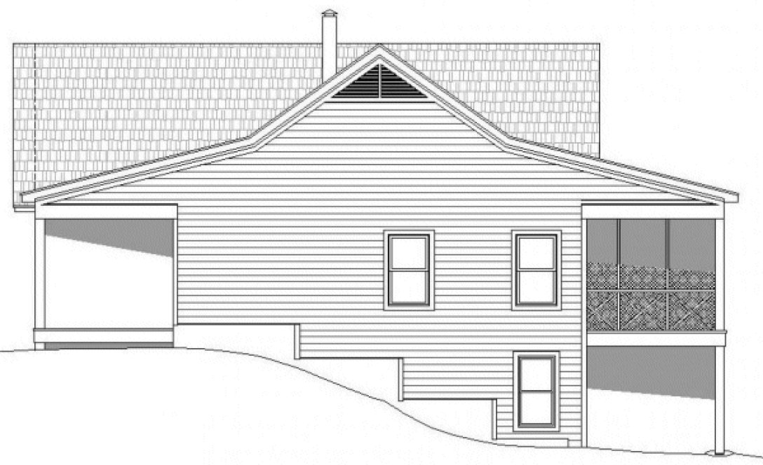 Right Elevation for House Plan #691561