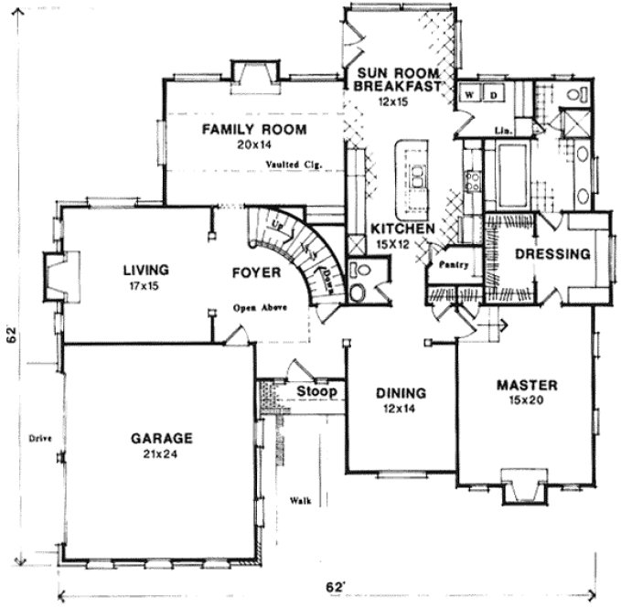 Main Floor Plan for House Plan #112703