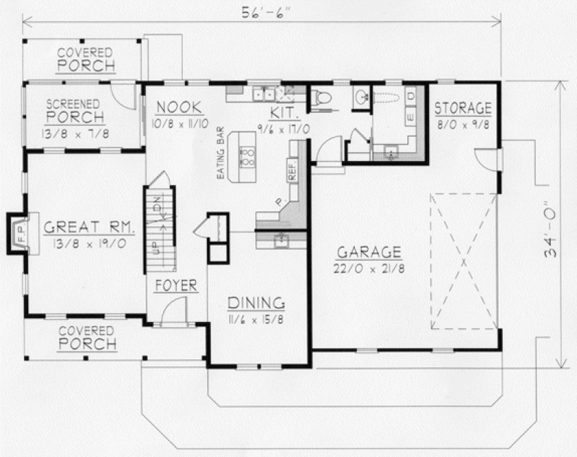 Main Floor Plan for House Plan #809502