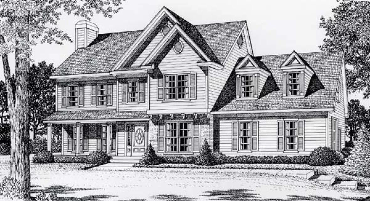 Full Rendering for House Plan #809502