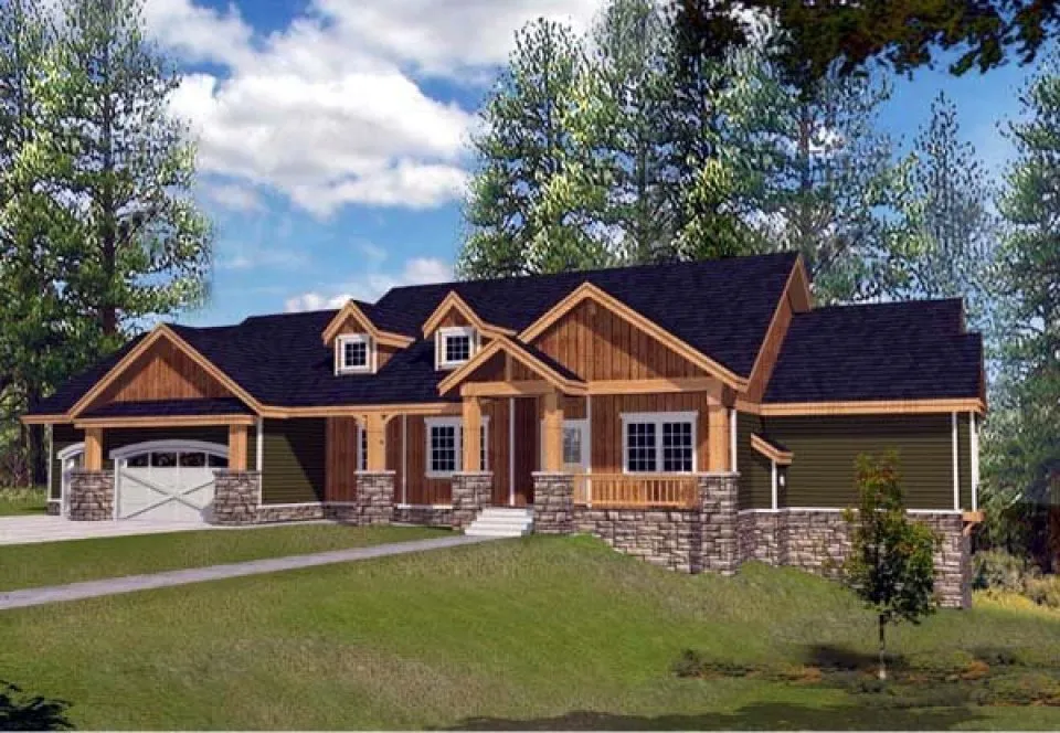 Full Rendering for House Plan #806644