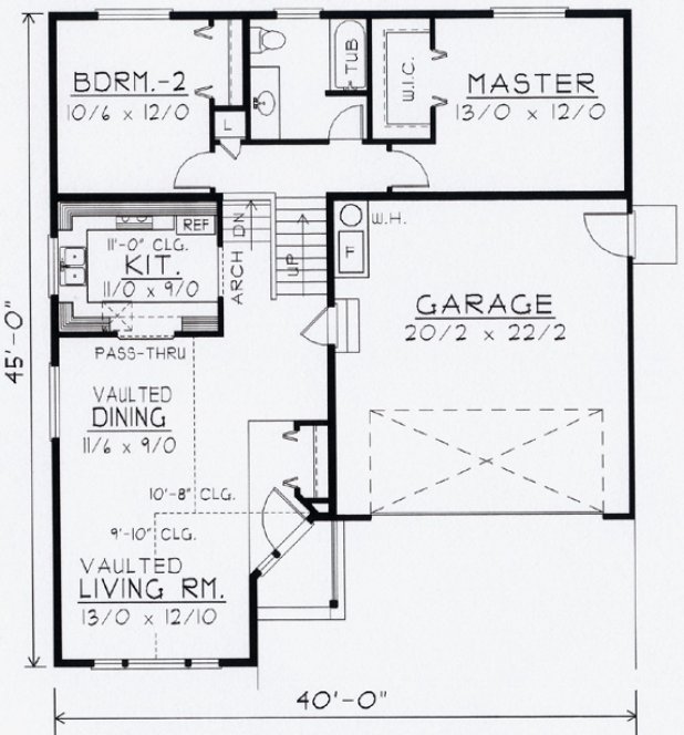 Main Floor Plan for House Plan #807901