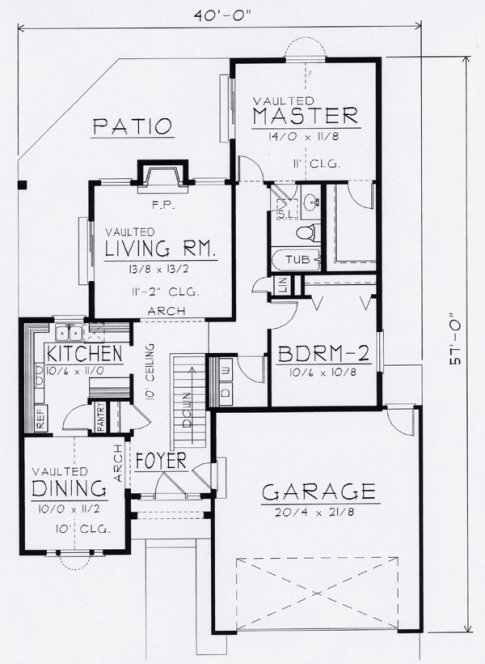 Main Floor Plan for House Plan #800511