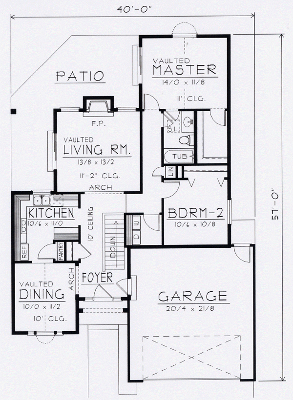 Main Floor Plan for House Plan #800511