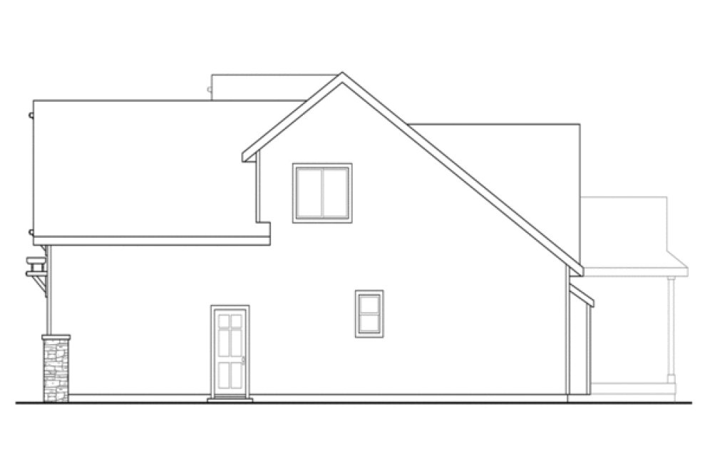 Right Elevation for House Plan #343102