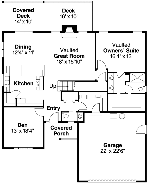 Main Floor Plan for House Plan #343102
