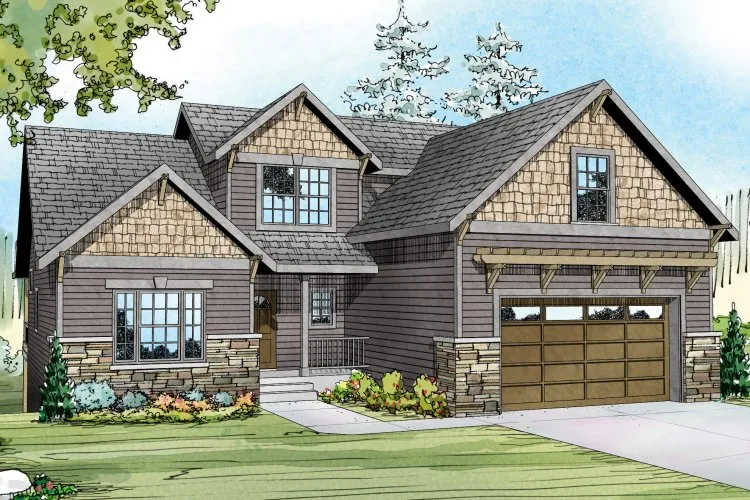 Full Rendering for House Plan #343102