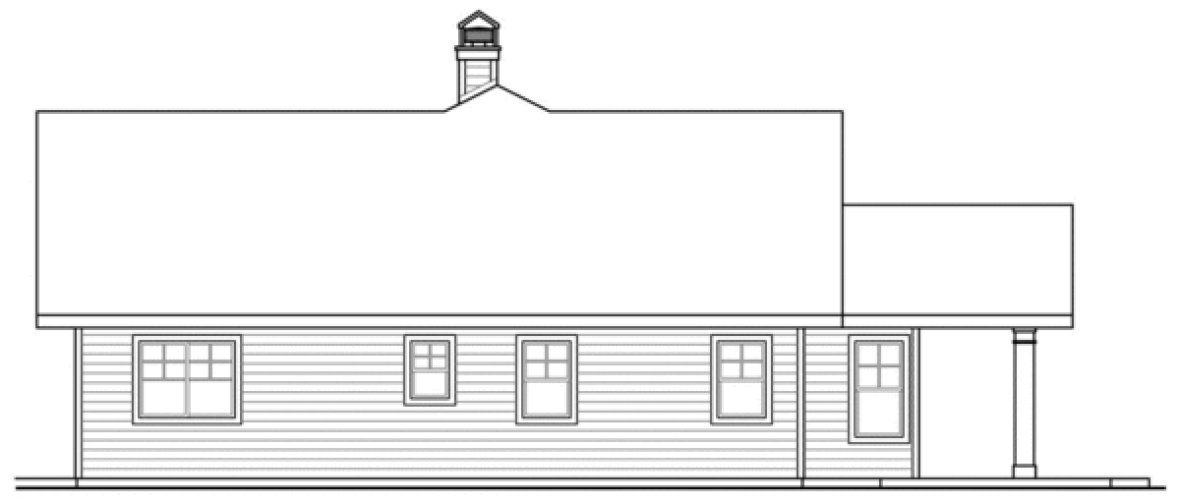 Left Elevation for House Plan #346802