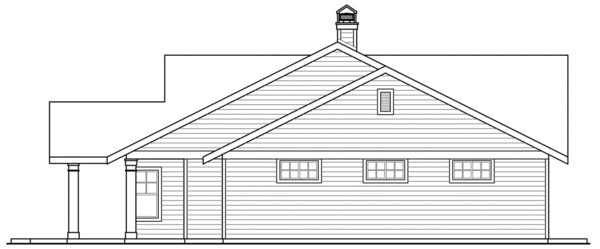 Right Elevation for House Plan #346802