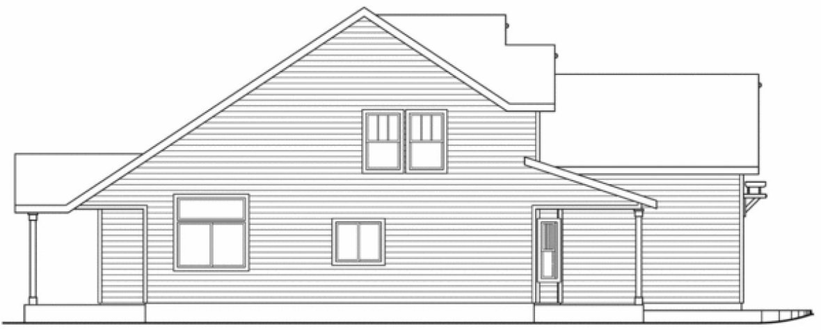 Left Elevation for House Plan #346212