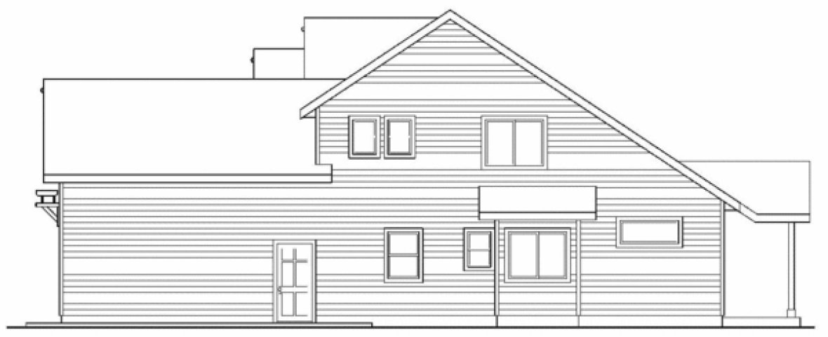 Right Elevation for House Plan #346212