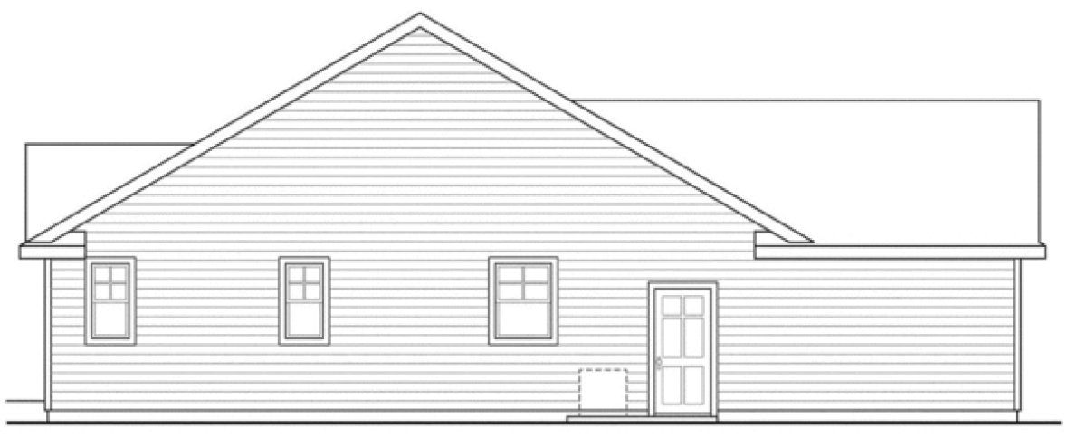 Left Elevation for House Plan #344881