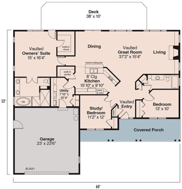 Main Floor Plan for House Plan #344881