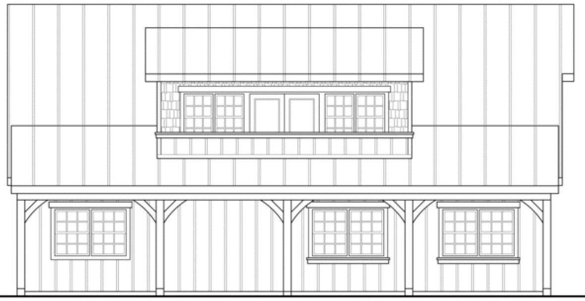Left Elevation for House Plan #346322