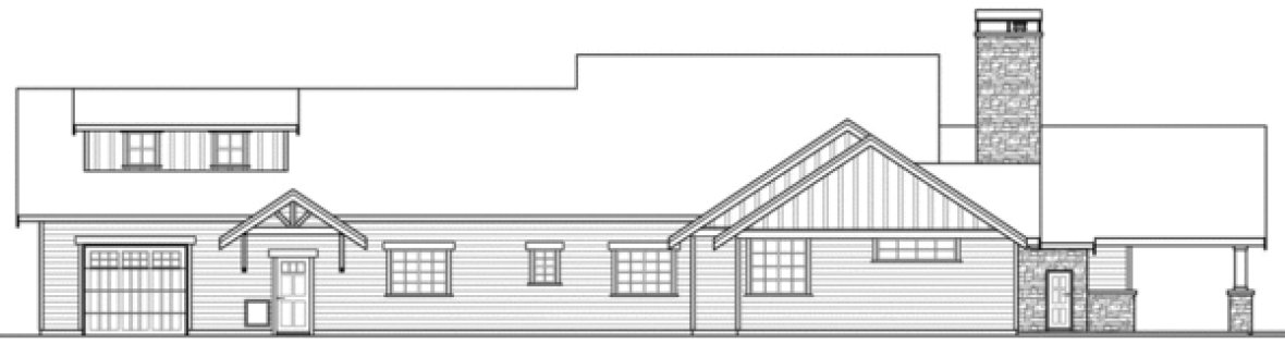 Rear Elevation for House Plan #348152