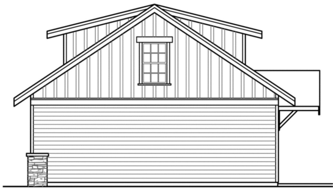 Right Elevation for House Plan #348152