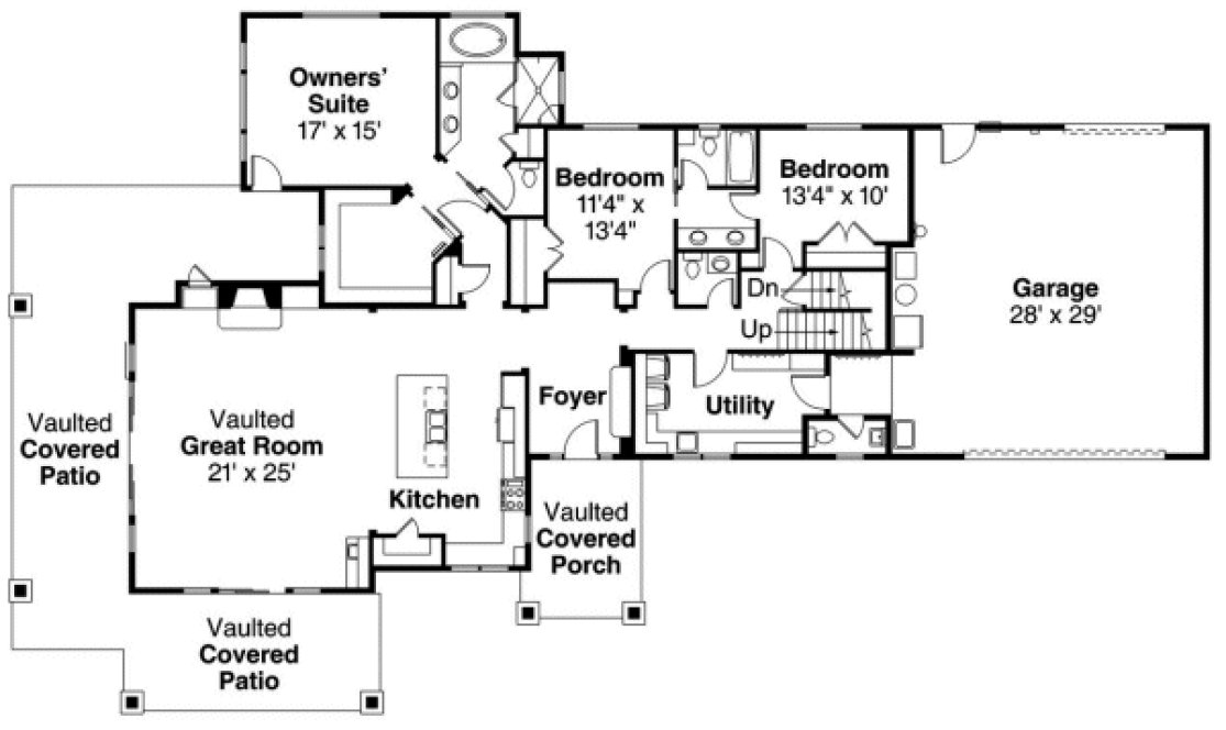 Main Floor Plan for House Plan #348152
