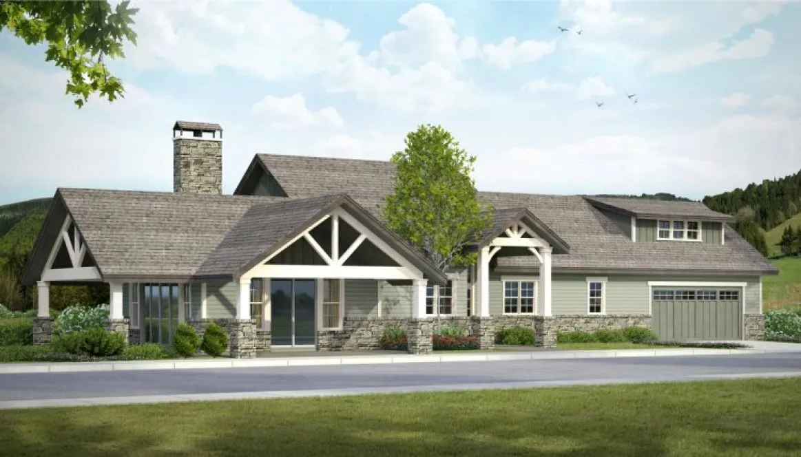 Full Rendering for House Plan #348152