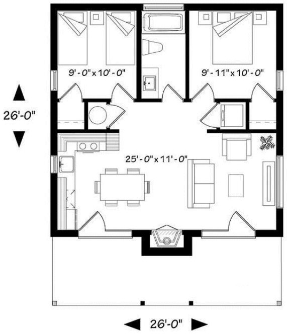 Main Floor Plan for House Plan #149091