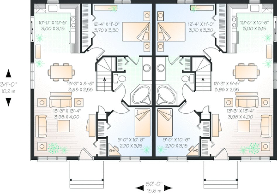 Main Floor Plan for House Plan #145802