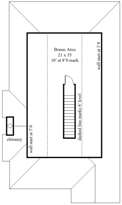 Attic Plan for House Plan #252047