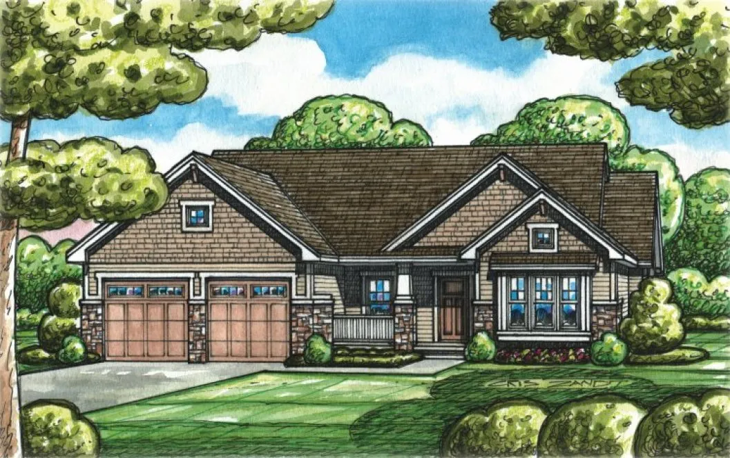 Full Rendering for House Plan #152371