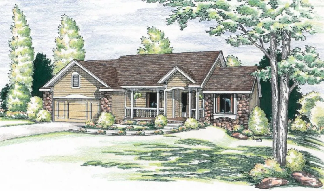 Full Rendering for House Plan #159191