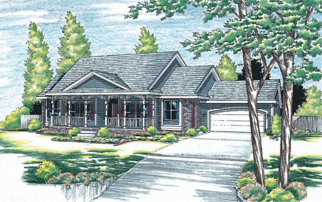 Full Rendering for House Plan #155408